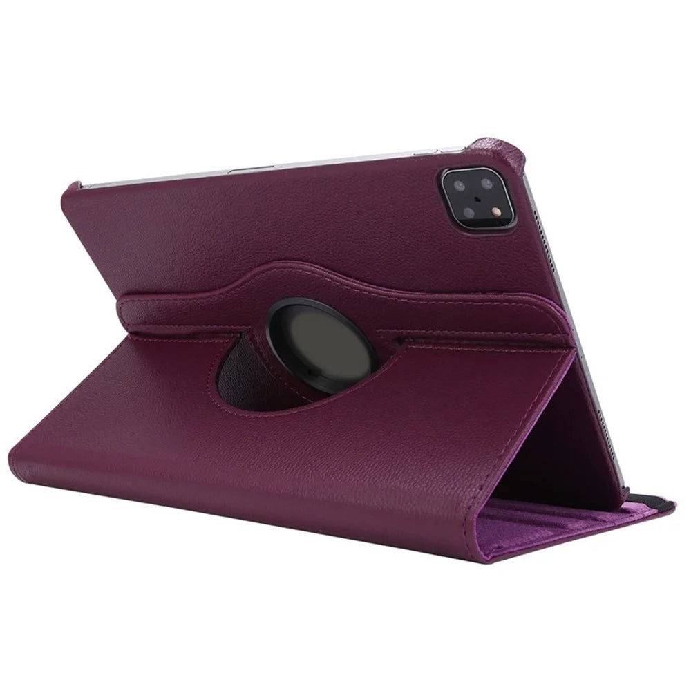ENKAY HAT PRINCE For iPad Air 11 (2026) / (2025) / (2024) / Air (2022) / (2020) / Pro 11 (2022) / (2021) / (2020) / (2018) Tablet Case   Litchi Texture PU Leather Cover Stand - Dark Purple - 2