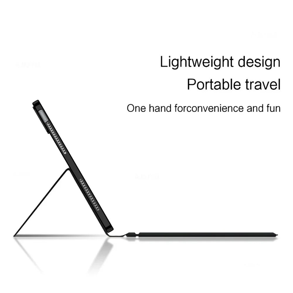 For Lenovo Yoga Pad Pro Leather Case + Touchpad Bluetooth-Compatible Keyboard (without Backlit) - 4