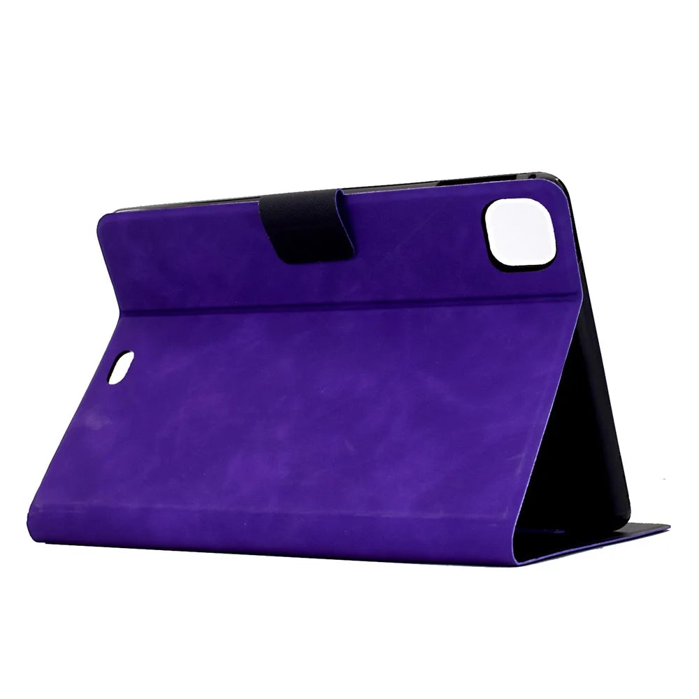 For iPad Pro 11 (2025) / (2024) Case PU Leather Tablet Cover with Card Slots - Purple - 3