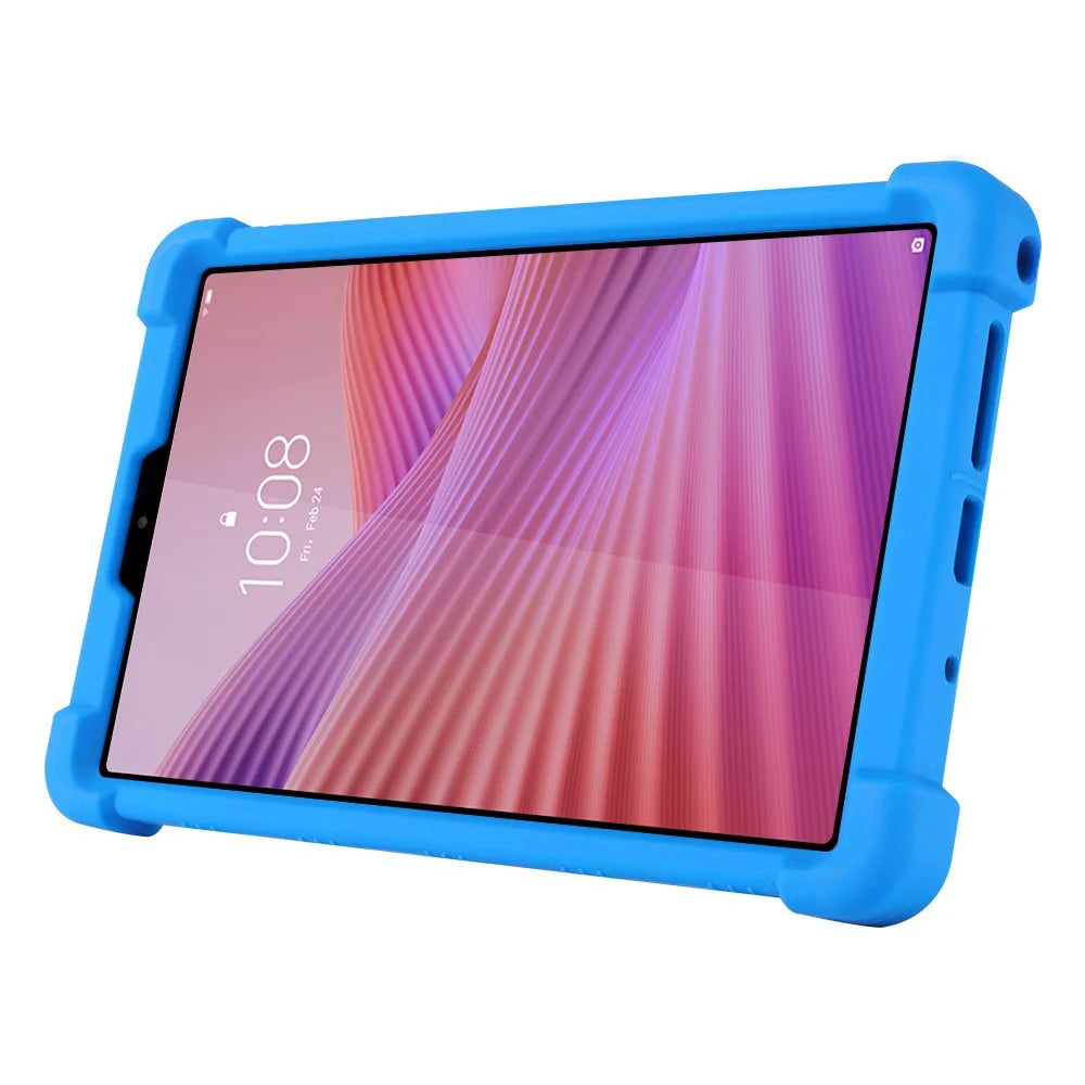 For Lenovo Tab K9 / Tab One Silicone Case with Kickstand Rugged Protective Cover - Dark Blue - 2