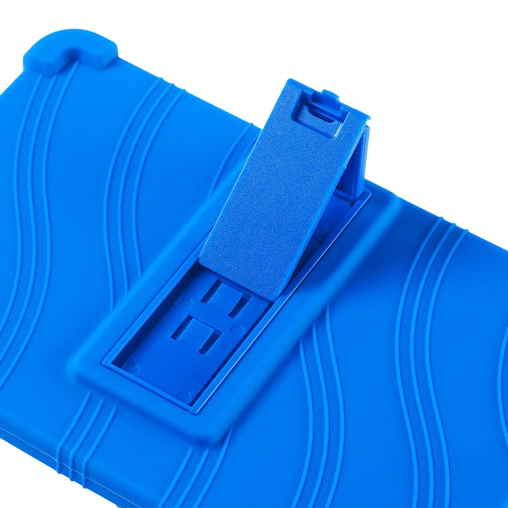 For Lenovo Tab K9 / Tab One Silicone Case with Kickstand Rugged Protective Cover - Dark Blue - 5