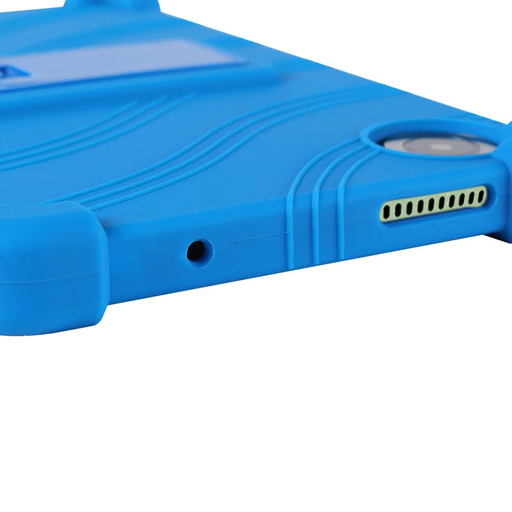 For Lenovo Tab K9 / Tab One Silicone Case with Kickstand Rugged Protective Cover - Dark Blue - 7