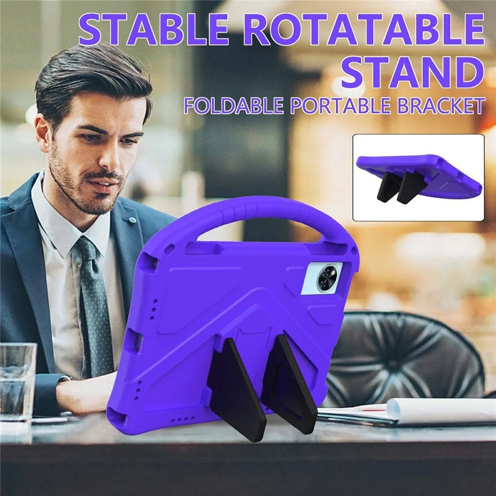 For Doogee U11 / U11 Pro / Infinix XPAD 30E Case EVA Tablet Cover with Handle Kickstand Children Friendly - Purple - 2