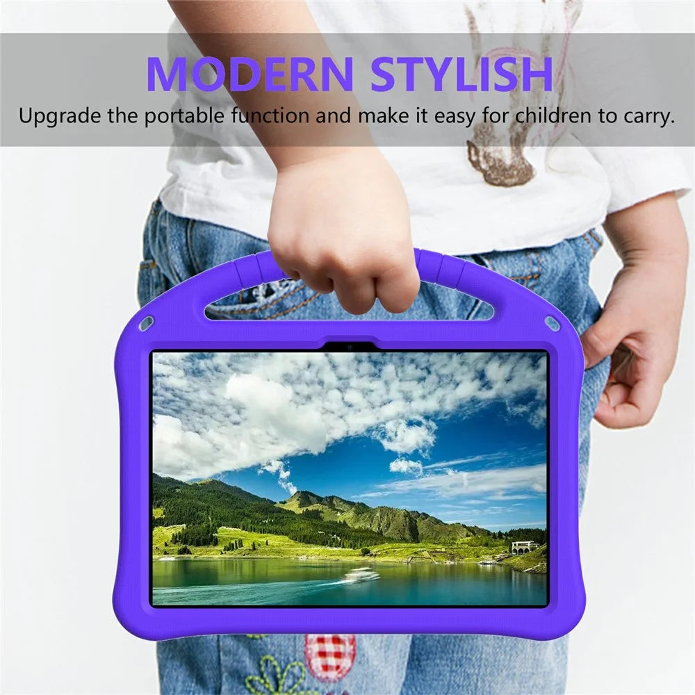 For Doogee U11 / U11 Pro / Infinix XPAD 30E Case EVA Tablet Cover with Handle Kickstand Children Friendly - Purple - 6