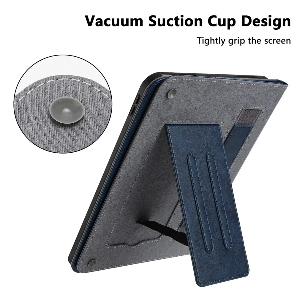 Stand Case for Samsung Galaxy Tab S10+ / S9+ / S9 FE+ Auto Wake / Sleep PU Leather Tablet Cover with Wallet / Hand Strap - Blue - 2