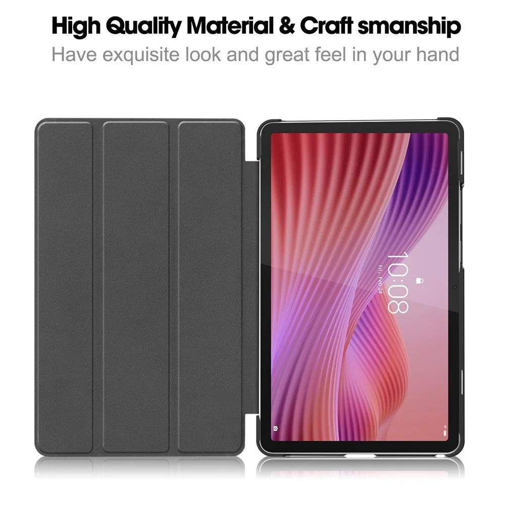 For Lenovo Tab K9  /  Tab One Case Anti-Drop Leather Stand Tablet Cover - Black - 2