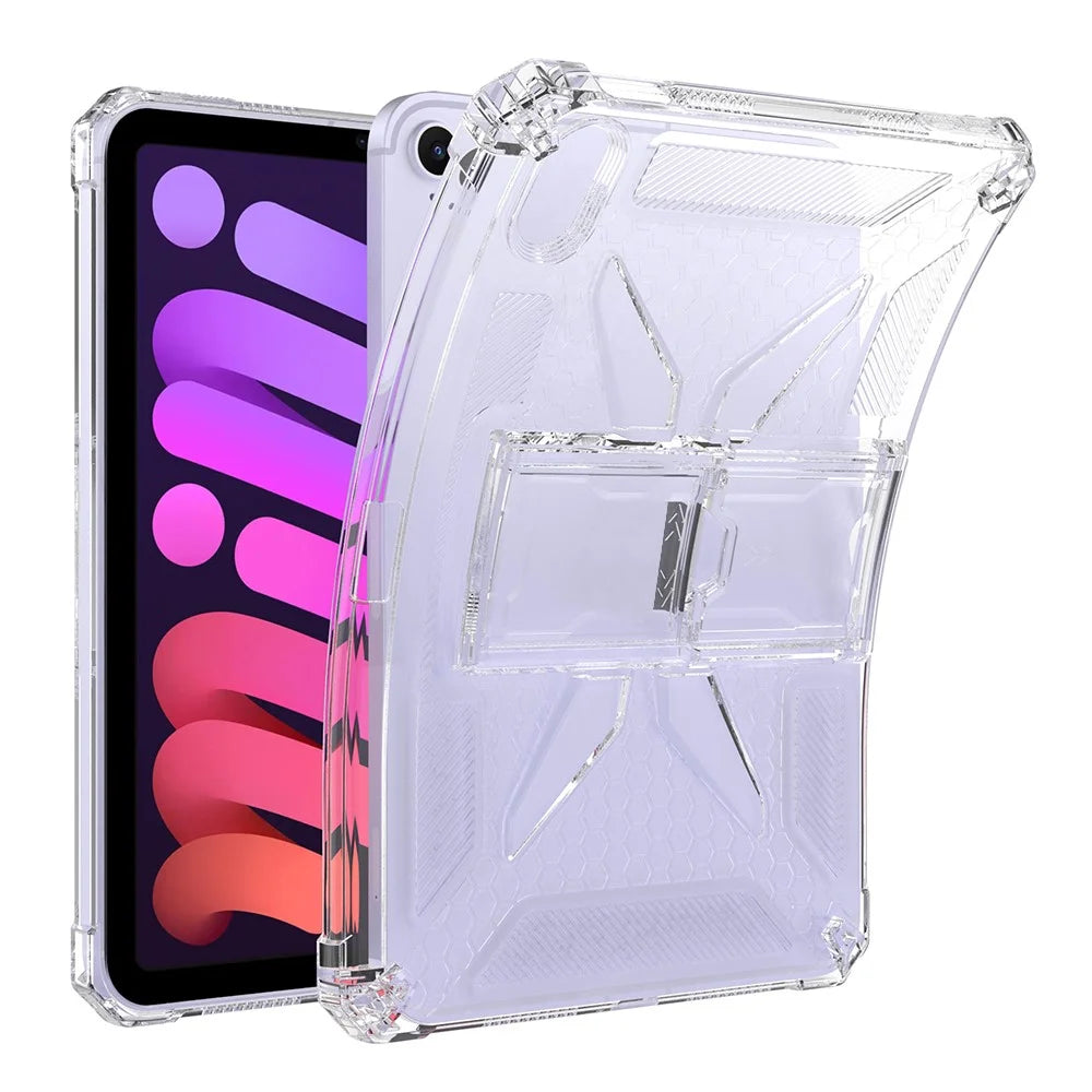 Clear Case For iPad Air 11 (2026) / (2025) / (2024)  /  Air (2022)  /  (2020)  /  Pro 11-inch (2018) Kickstand Shockproof TPU + PC Tablet Cover with Pen Slot - 2