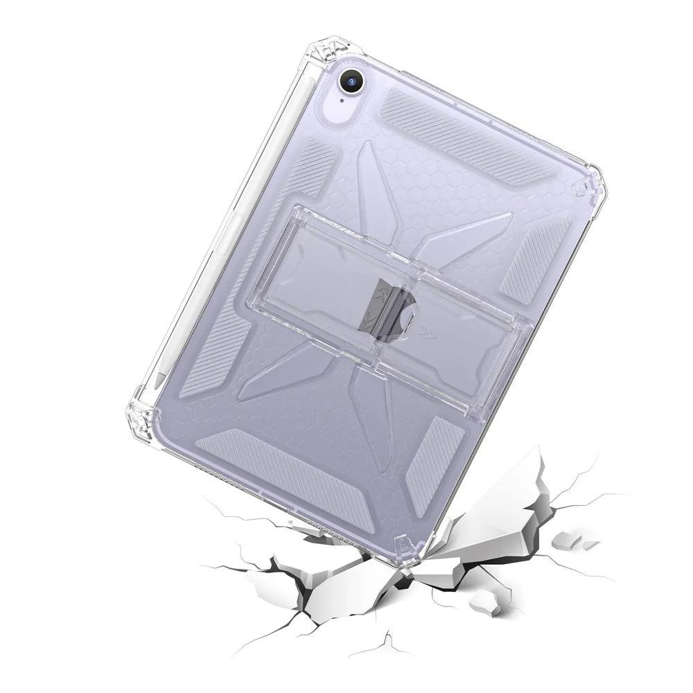 Clear Case For iPad Air 11 (2026) / (2025) / (2024)  /  Air (2022)  /  (2020)  /  Pro 11-inch (2018) Kickstand Shockproof TPU + PC Tablet Cover with Pen Slot - 5