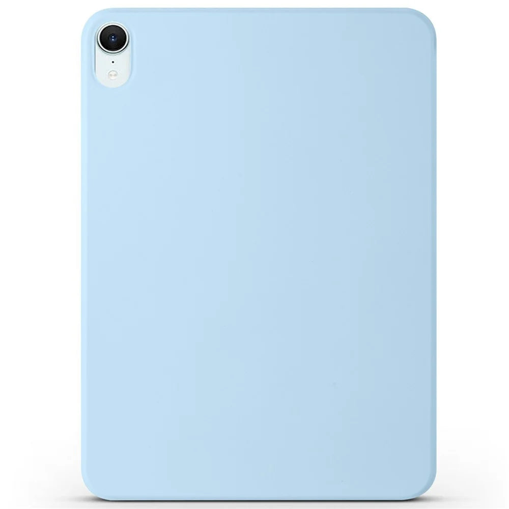 For iPad mini (2024)  /  (2021) Case Folding Stand Magnetic Leather Tablet Cover - Baby Blue - 7