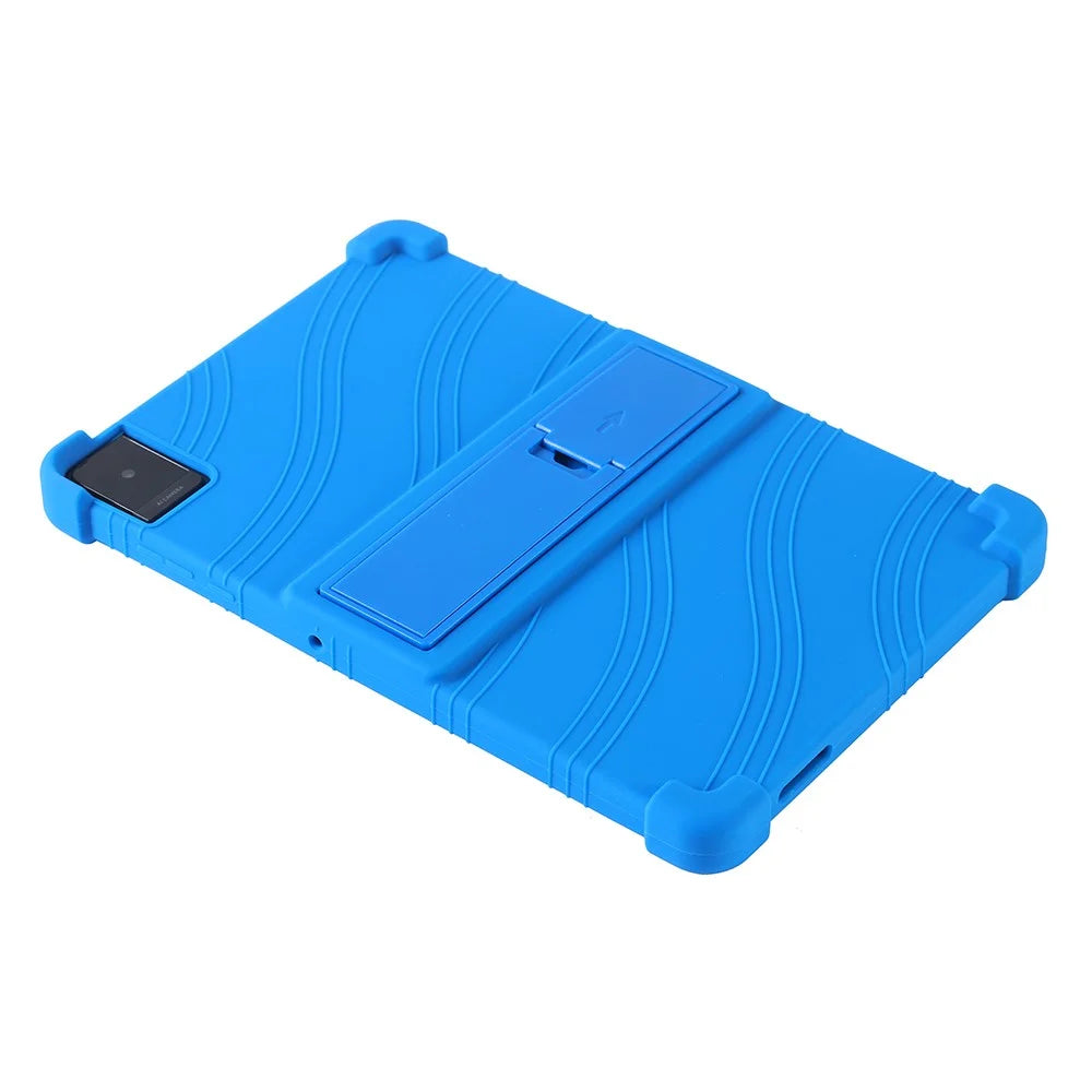 Silicone Case For TCL Tab 10L Gen3 / Tab 10L LTE Gen3 / Tab 10L Gen2 , Rugged Protective Cover with Kickstand - Dark Blue - 6