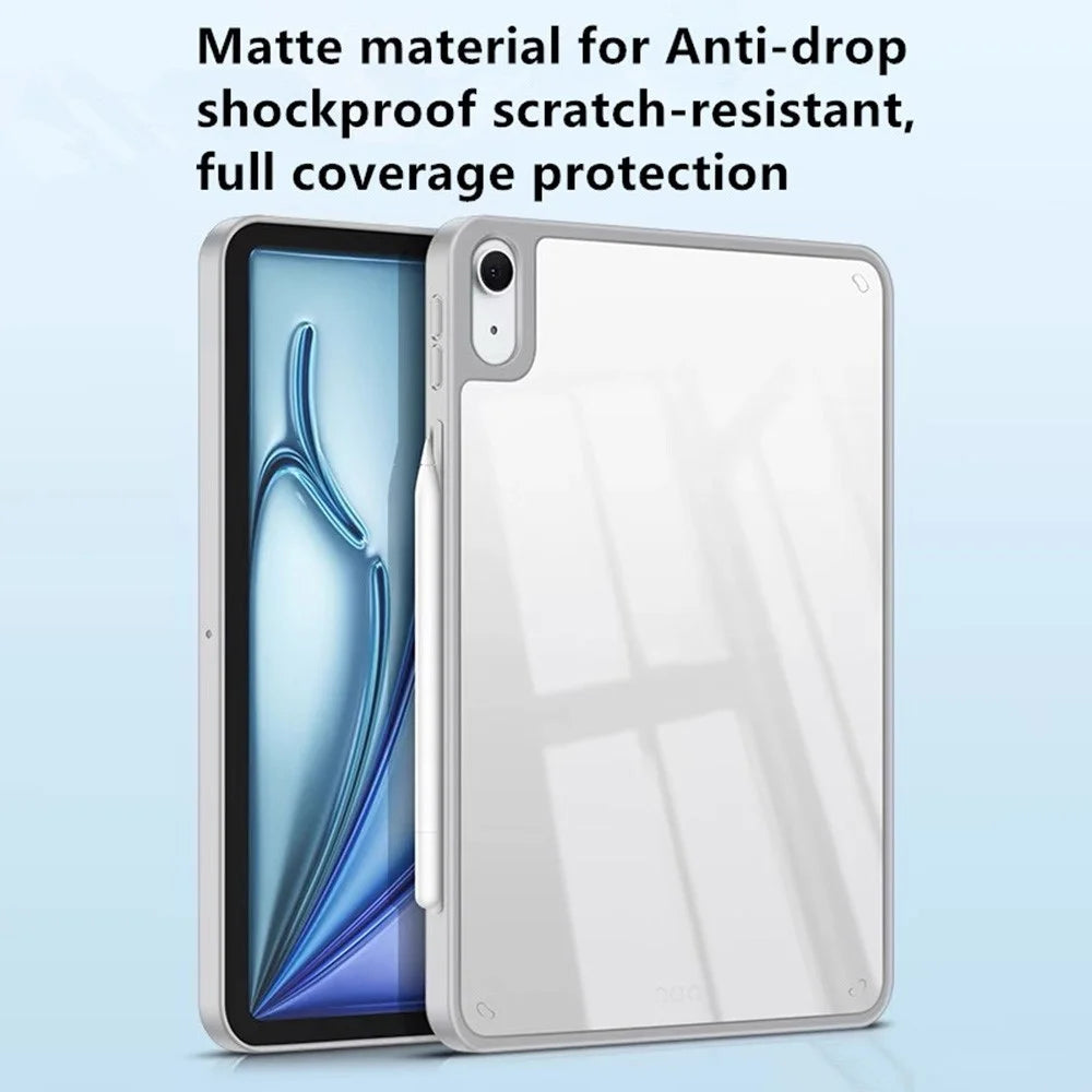 For iPad mini (2024) / (2021) Case TPU + Acrylic + PC Matte Shockproof Tablet Cover - Grey - 2