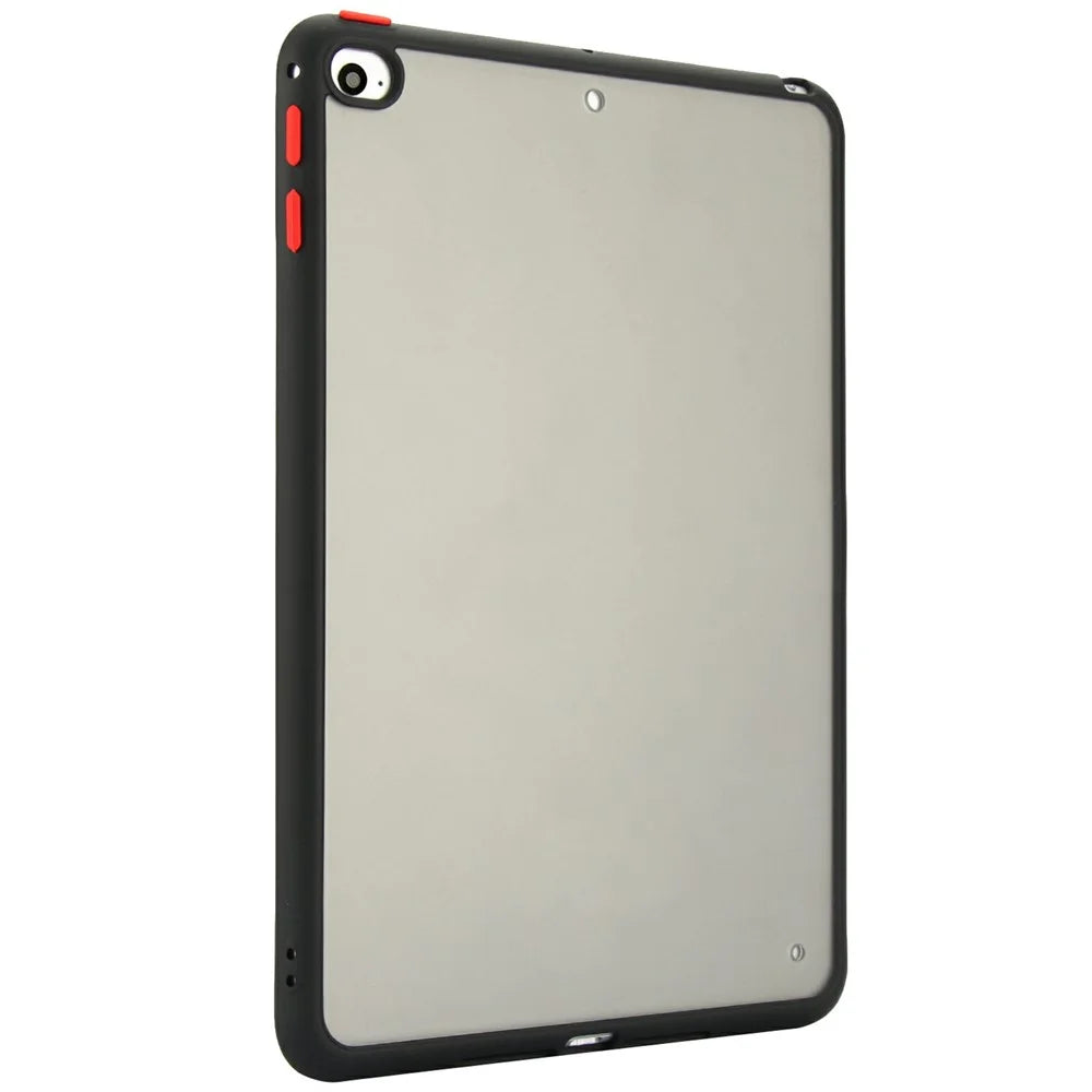 For iPad mini (2019) 7.9 inch  /  mini 4 Case Skin Touch Matte Acrylic TPU Shockproof Tablet Cover - Black - 7