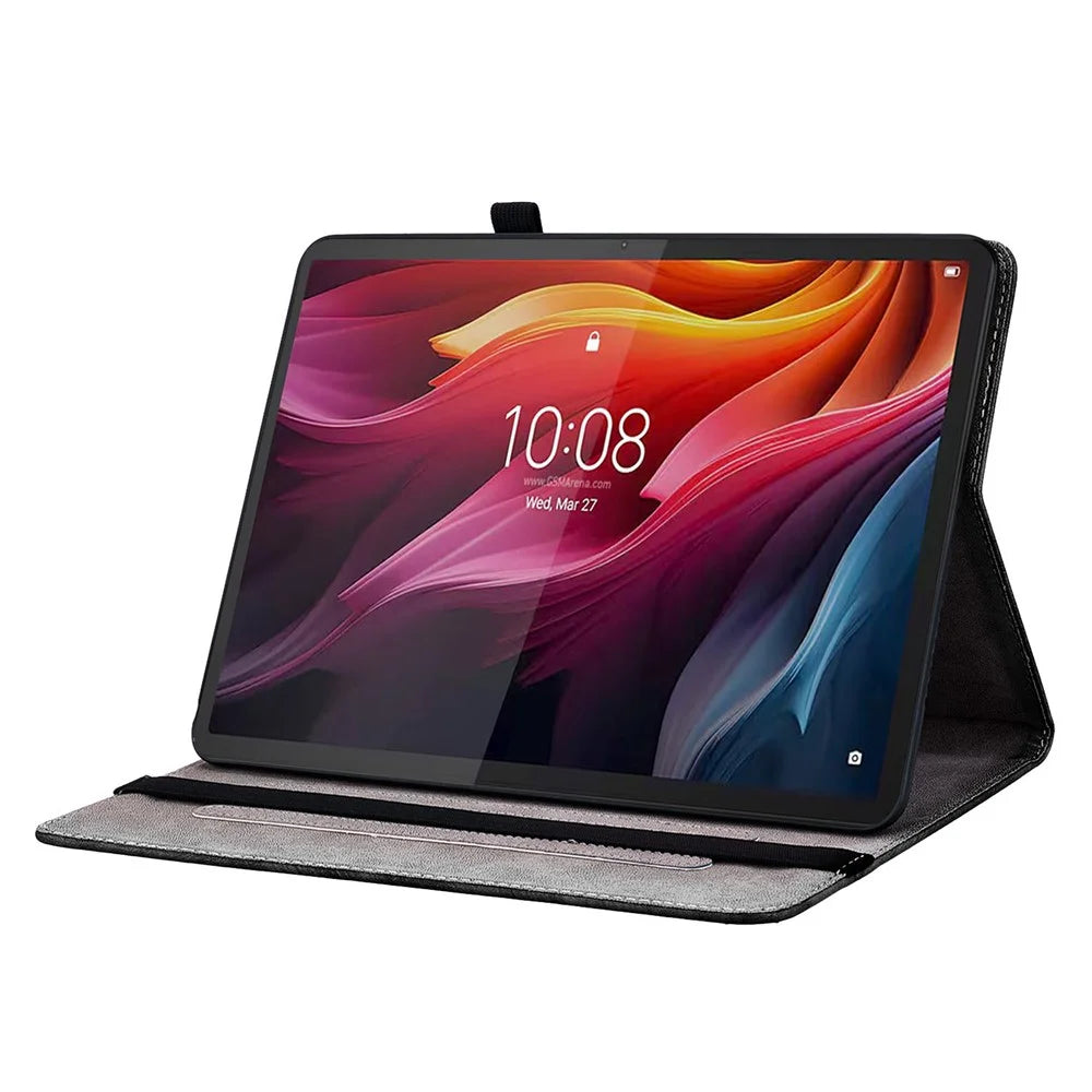 For Lenovo Tab K11 Gen 2 / Idea Tab / Xiaoxin Pad 11 2025 Leather Case Pattern Printed Stand Tablet Cover with Card Slots - Plum Blossom - 3