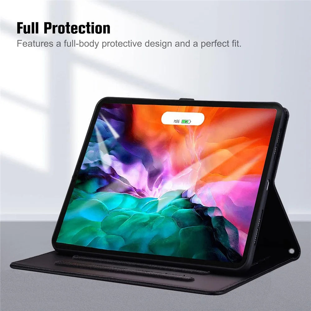 For iPad Pro 11 (2025) / 11 (2024) Case 3D Effect Cat Pattern Leather Stand Tablet Cover with Wallet, Stylus Holder - Black - 2