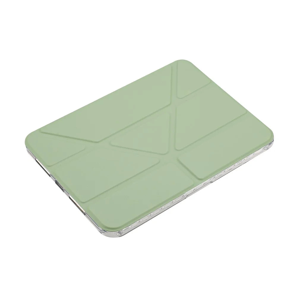 Smart Tablet Case For iPad Pro 12.9 (2022) / (2021) / (2020) Origami Stand Wallet PU Leather Cover with Pencil Slot - Green - 5