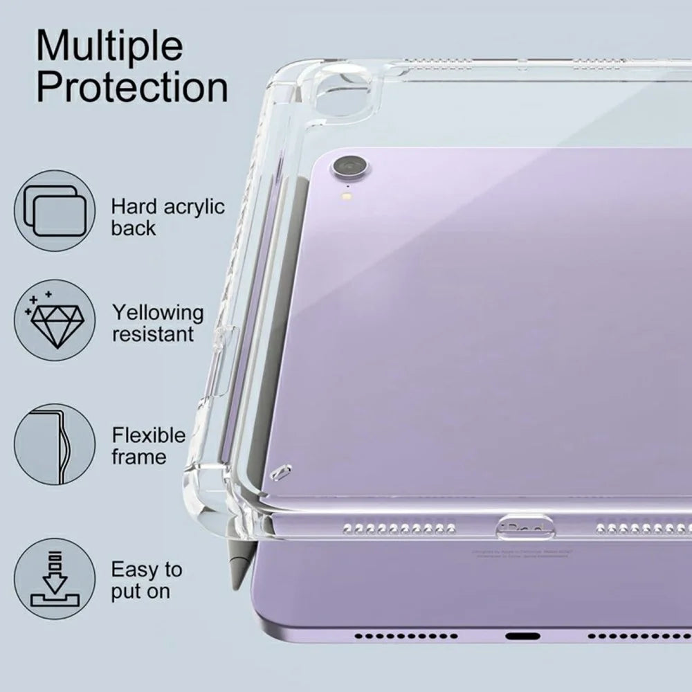 For iPad mini (2024) / (2021) Case Corner Protection Clear Acrylic + TPU Tablet Cover - 2