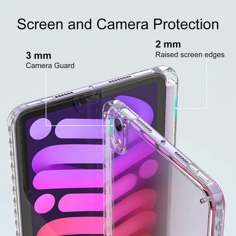 For iPad mini (2024) / (2021) Case Corner Protection Clear Acrylic + TPU Tablet Cover - 4