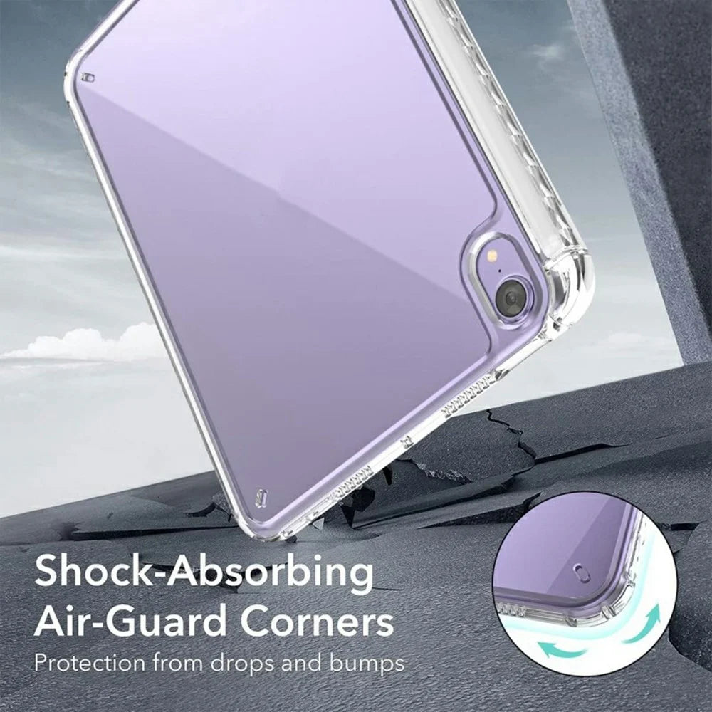 For iPad mini (2024) / (2021) Case Corner Protection Clear Acrylic + TPU Tablet Cover - 7