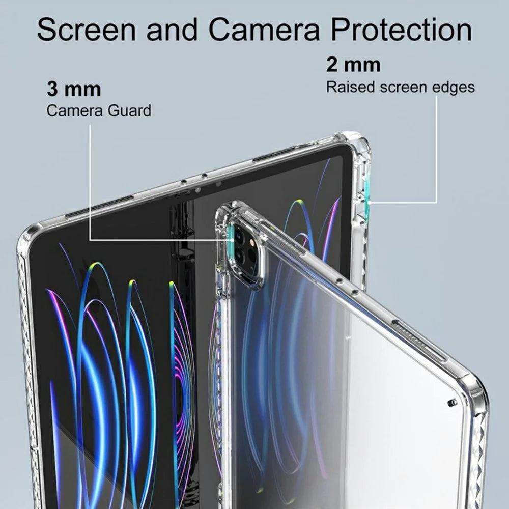 For iPad Pro 11 (2025) / 11 (2024) Case Corner Protection Clear Acrylic + TPU Tablet Cover - 3