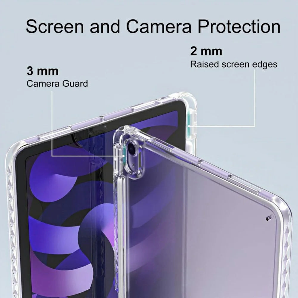 For iPad Air 11 (2026) / (2025) / (2024) Case Corner Protection Clear Acrylic + TPU Tablet Cover - 3