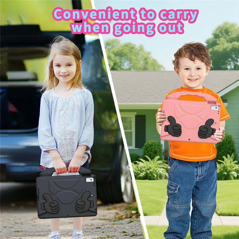 Ultra-Soft EVA Case For iPad 10.2 (2021)  /  (2020)  /  (2019)  /  Air 10.5 inch (2019) Thumb Kickstand Tablet Cover - Black - 7
