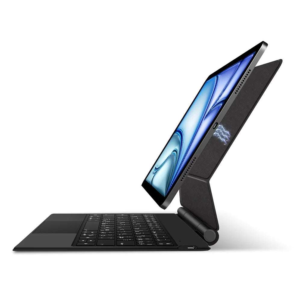 Keyboard For iPad Air 11 (2026) / (2025) (2024) / Air (2022) (2020) / Pro 11 (2022) (2021) (2020) (2018) Pogo Pin Direct Connection Keyboard (Russian) - Black - 4