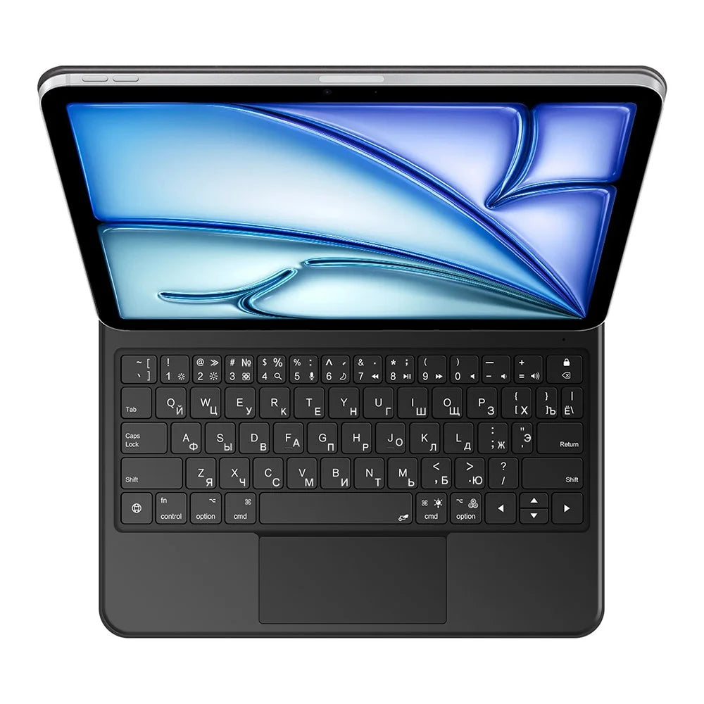 Keyboard For iPad Air 11 (2026) / (2025) (2024) / Air (2022) (2020) / Pro 11 (2022) (2021) (2020) (2018) Pogo Pin Direct Connection Keyboard (Arabic) - Black - 3