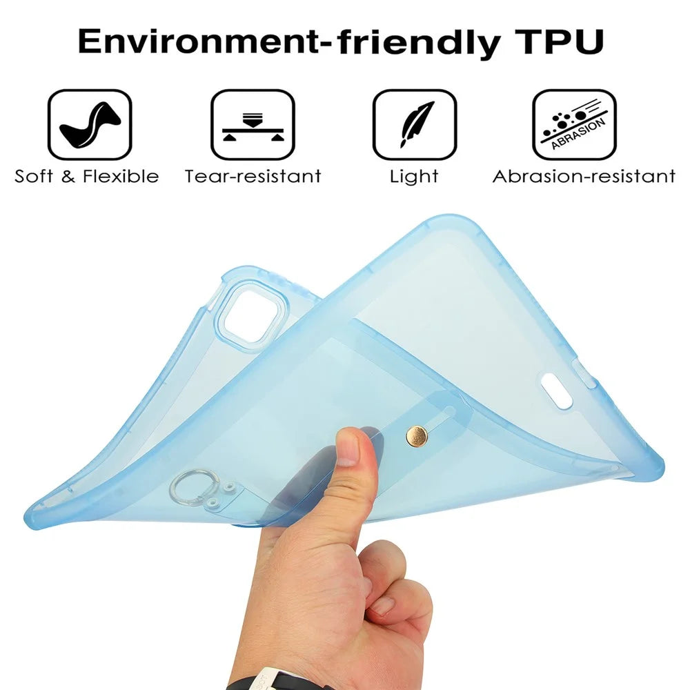 For iPad Pro 11 (2025) / 11 (2024) Case Shockproof TPU Tablet Cover with Wristband - Blue - 7