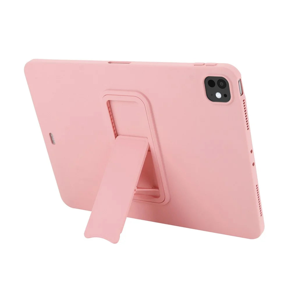 Kickstand Tablet Case for iPad Pro 11 (2022) / (2021) / (2020) TPU + PC Skin-Friendly Protective Cover - Pink - 2