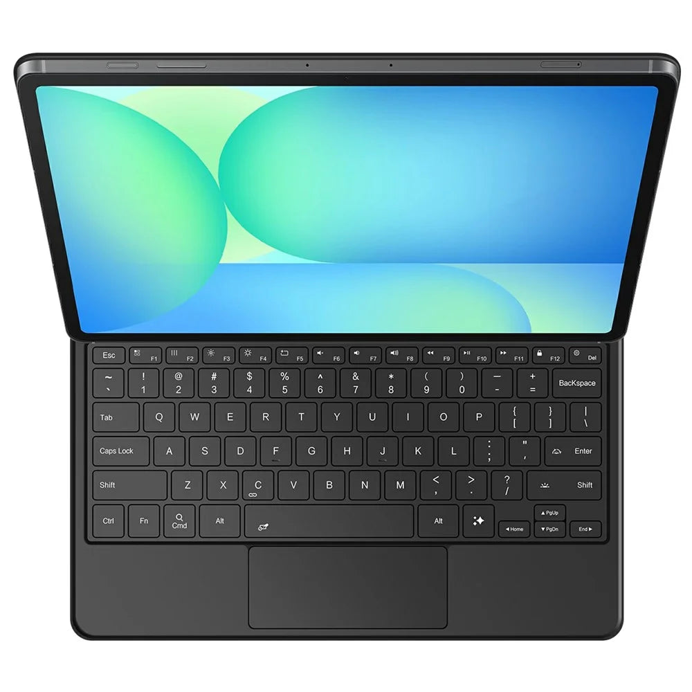 For Samsung Galaxy Tab S10 FE+ Magnetic Floating Bluetooth-Compatible Keyboard (English) + Leather Tablet Case - 2