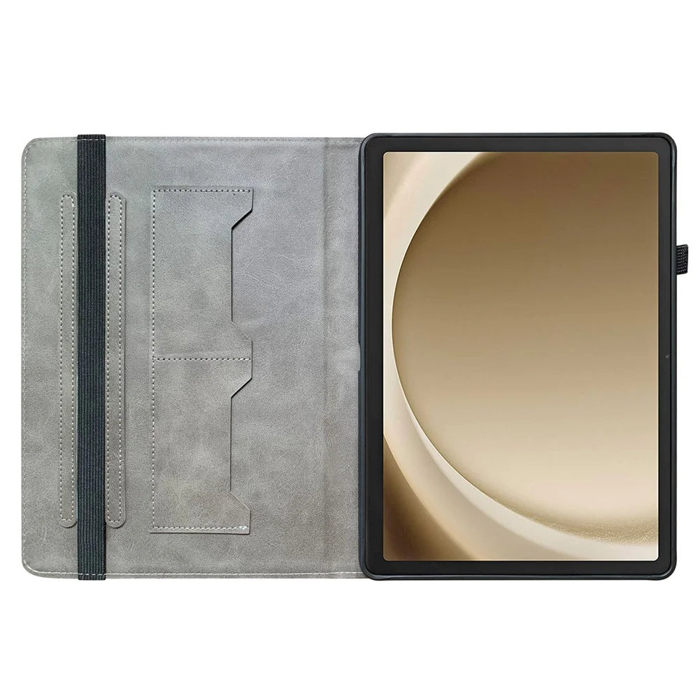For Samsung Galaxy Tab A11+ Leather Case Pattern Printed Stand Tablet Cover with Card Slots - Lion Head - 2