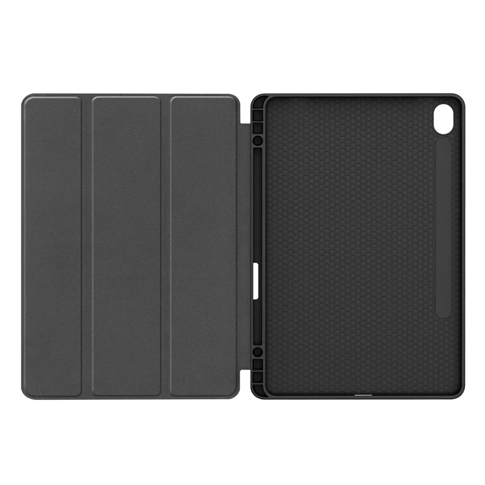 For Samsung Galaxy Tab S11 Tablet Case Pattern Printing Tri-Fold Stand Leather + TPU Cover with Pen Holder - Don't Touch Me - 2