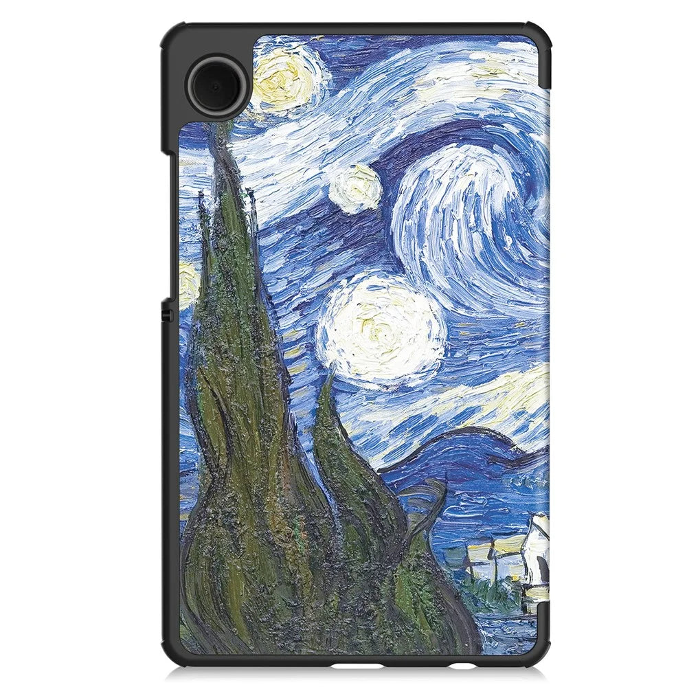 For Samsung Galaxy Tab A11 / A9 Case Pattern Print Leather Stand Tablet Cover - Starry Sky - 7