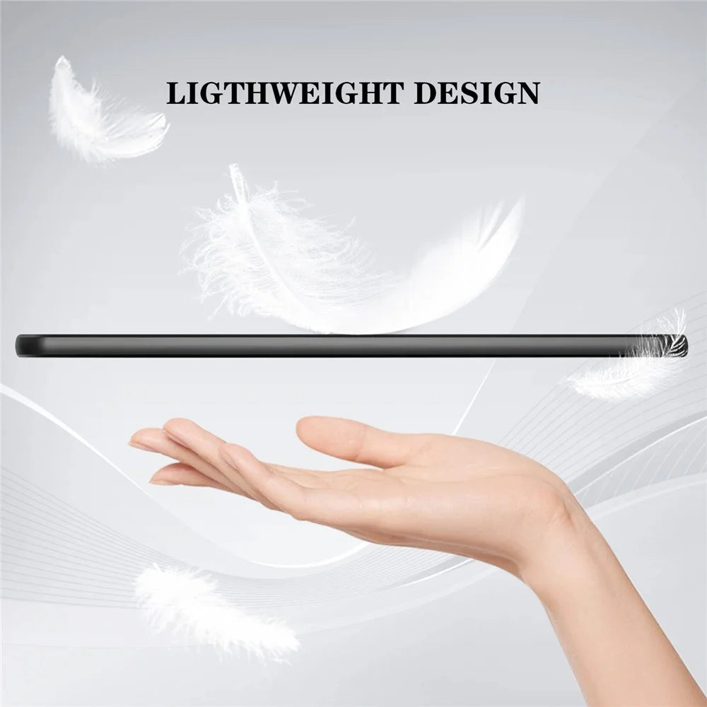 For iPad (2025) / 10.9 (2022) Case Slim Matte TPU Protective Tablet Cover - Black - 5