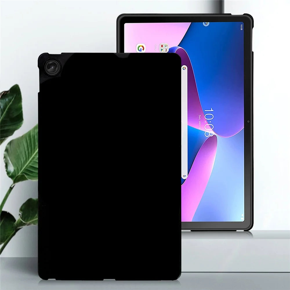For Lenovo Tab M10 Plus (3rd Gen) Case Slim Matte TPU Protective Tablet Cover - Black - 2