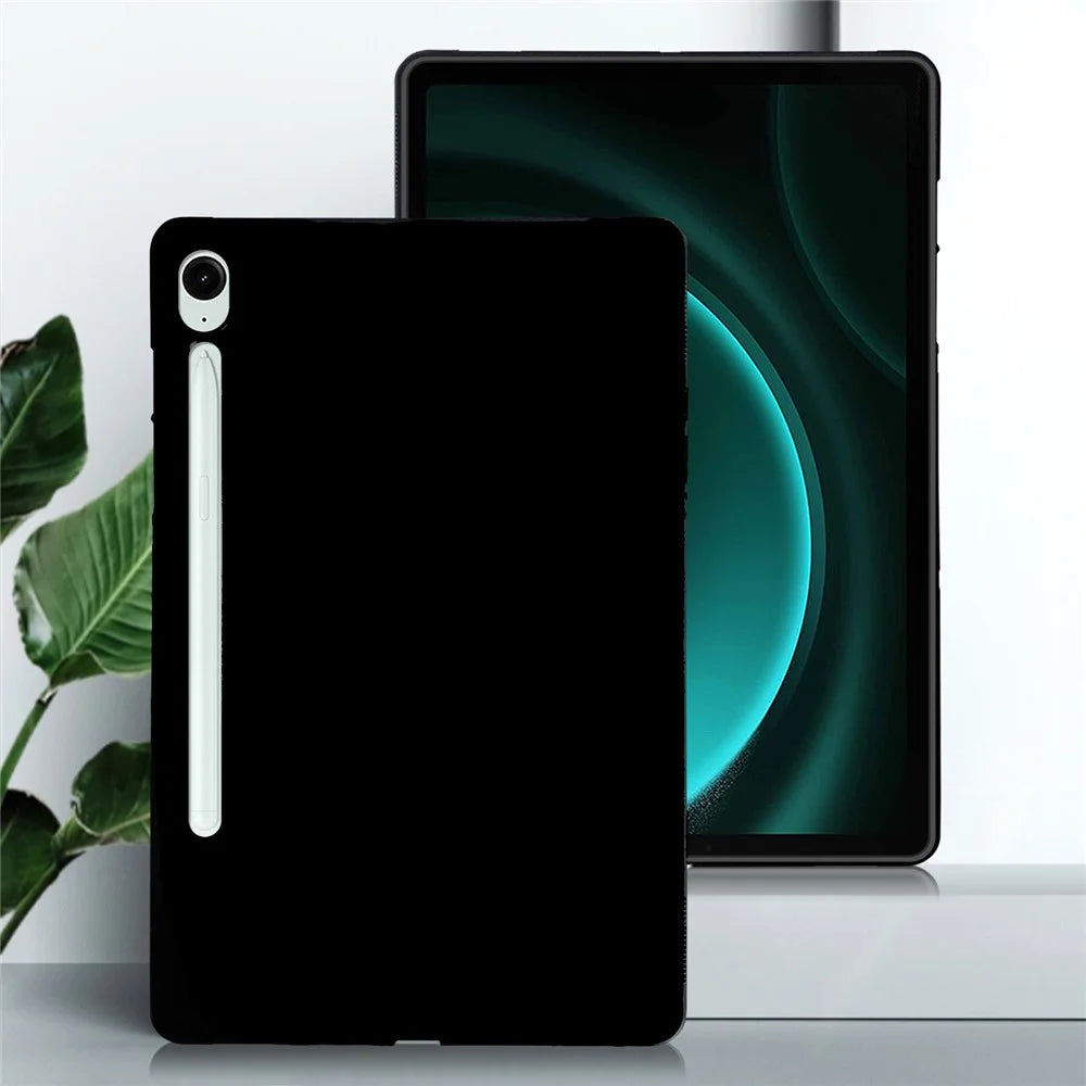 Tablet Case For Samsung Galaxy Tab S10 FE / S10 Lite / S9 / S9 FE , Slim Matte TPU Protective Cover - Black - 2