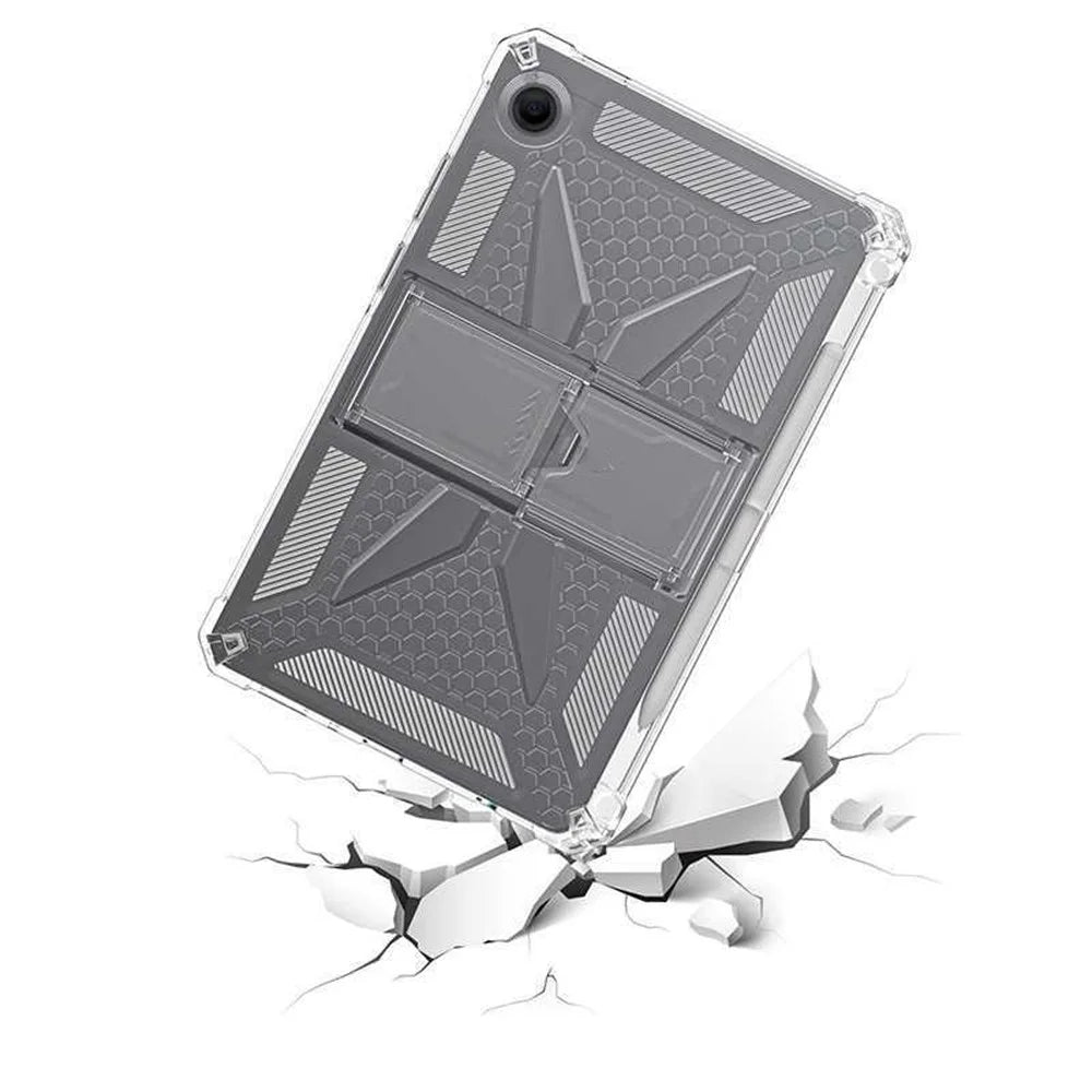 For Samsung Galaxy Tab A11+ Clear Case Kickstand Shockproof TPU + PC Tablet Cover with Pen Slot - 4