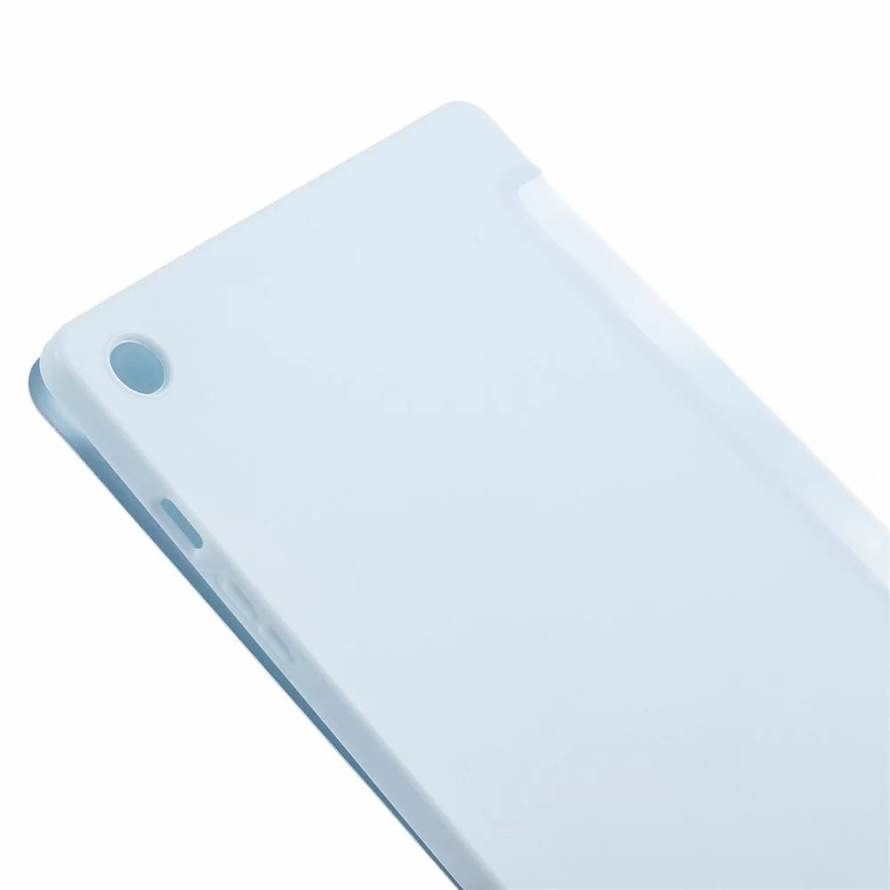For Samsung Galaxy Tab A11+ Case Leather + Honeycomb TPU Tablet Cover Tri-Fold Stand - Baby Blue - 7