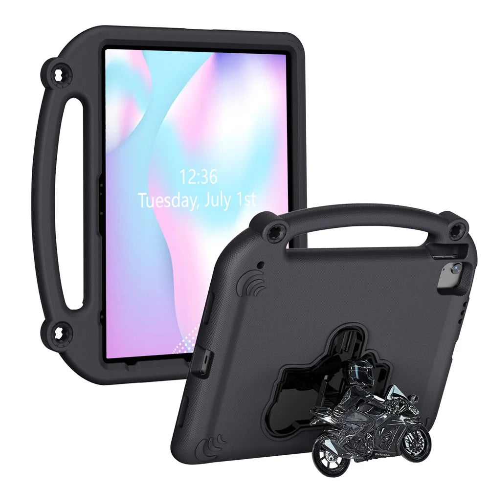 Motorcycle Kickstand EVA Case with Handle For iPad Air 13 (2026) / (2025) / (2024) / Pro 13 (2025) / (2024) / Pro 12.9 (2022) / (2021) / (2020) / (2018)  - Black - 1