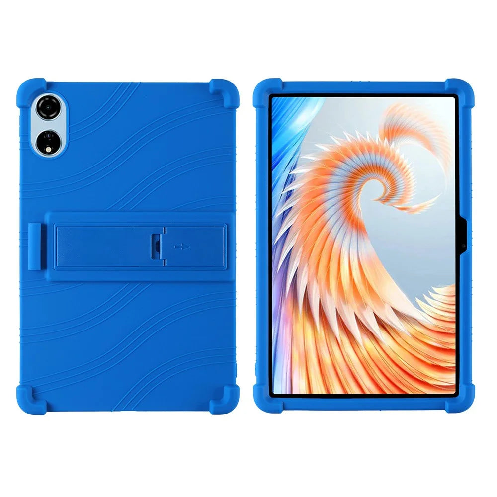 For Blackview Mega 3 Case Adjustable Kickstand Silicone Tablet Protective Cover - Dark Blue - 1