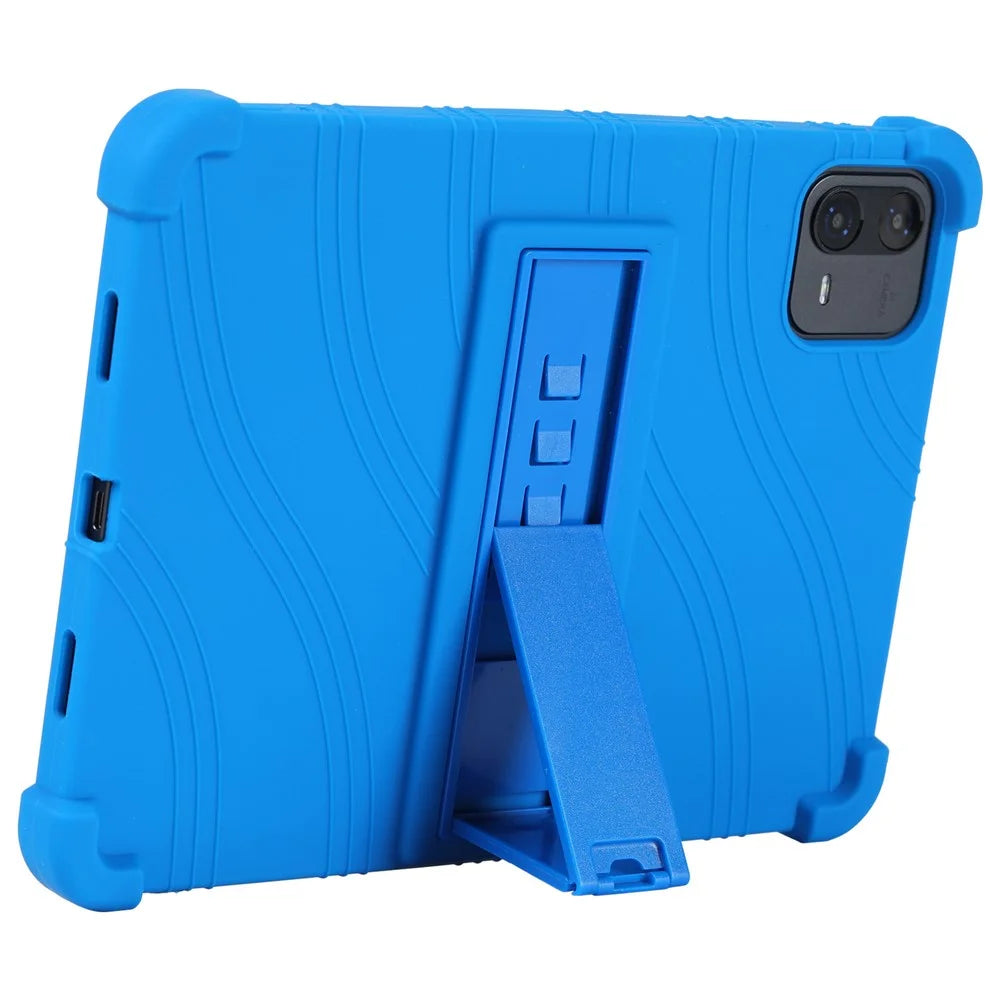 For Teclast ArtPad Air Case Adjustable Kickstand Silicone Tablet Protective Cover - Dark Blue - 2