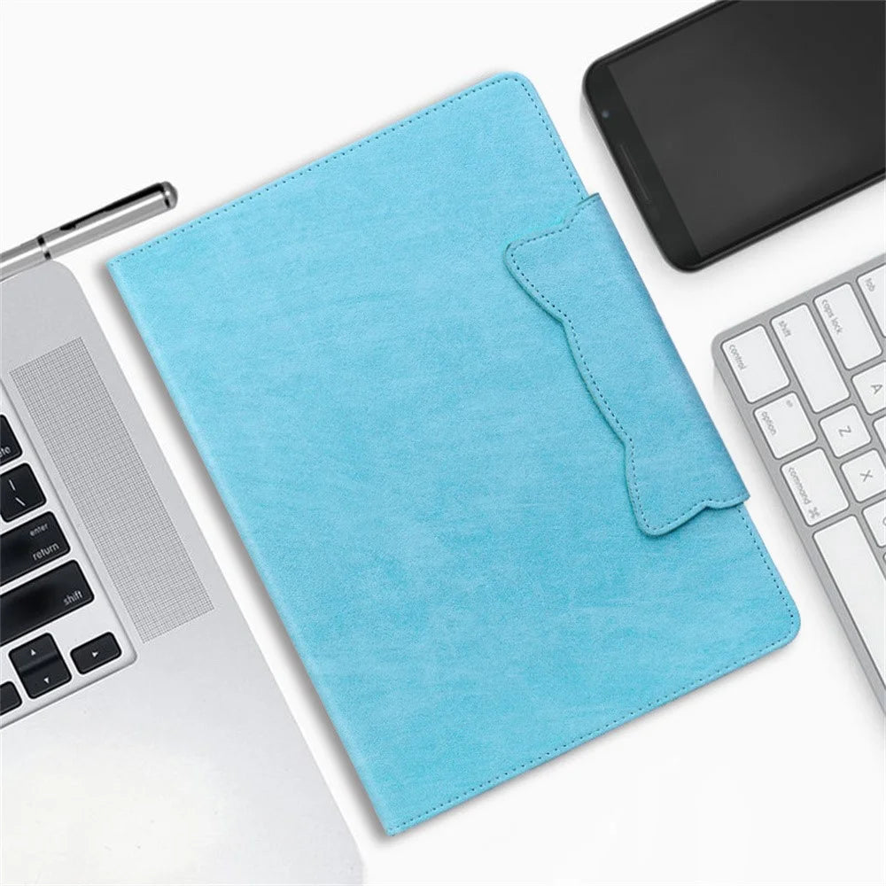 Tablet Case For Samsung Galaxy Tab S10 Lite  /  Tab S10 FE  /  Tab S9 FE Cat Buckle Closure Leather Protective Stand Cover - Baby Blue - 7