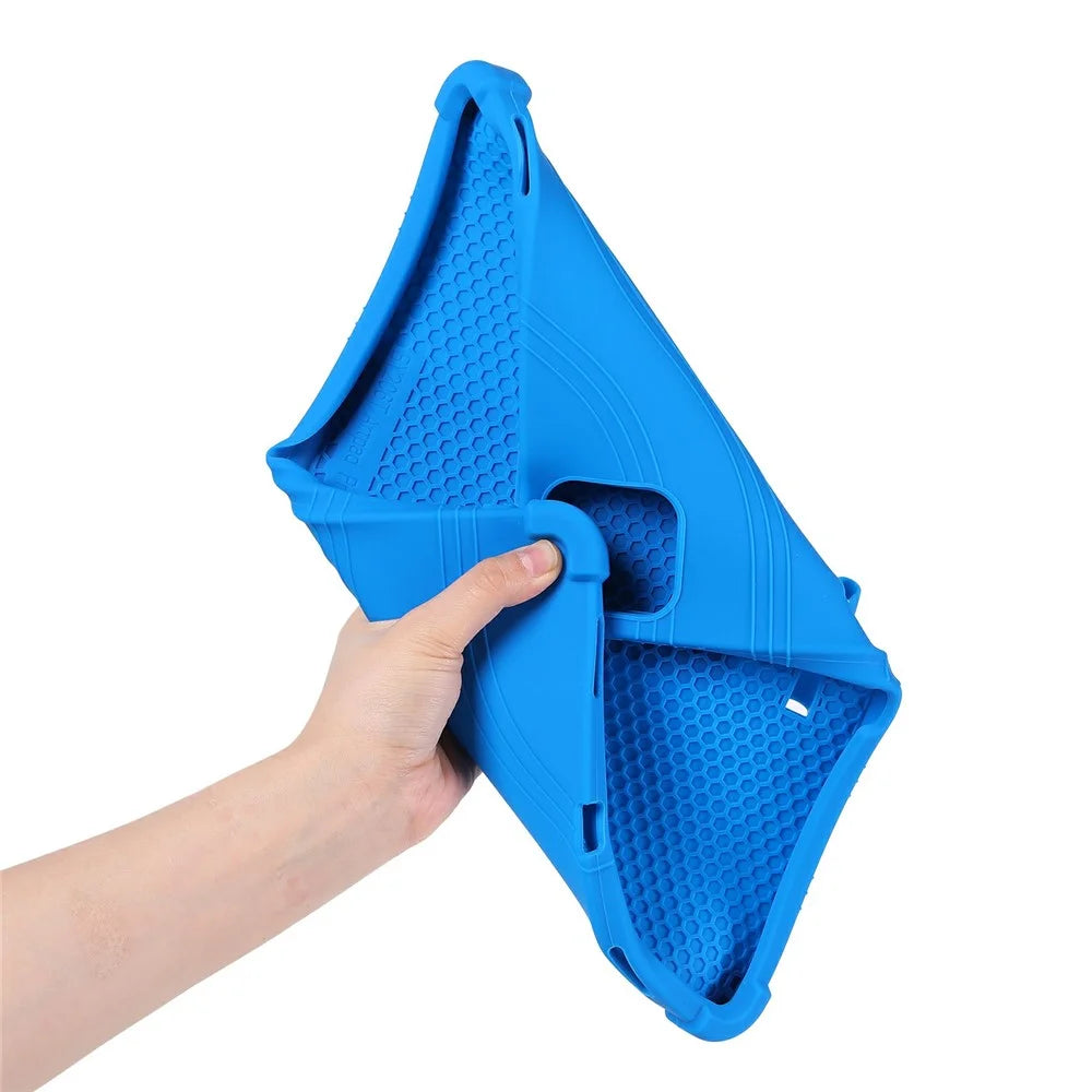 For Teclast ArtPad Pro / Blackview LINK 8 Case Adjustable Kickstand Silicone Tablet Protective Cover - Dark Blue - 7