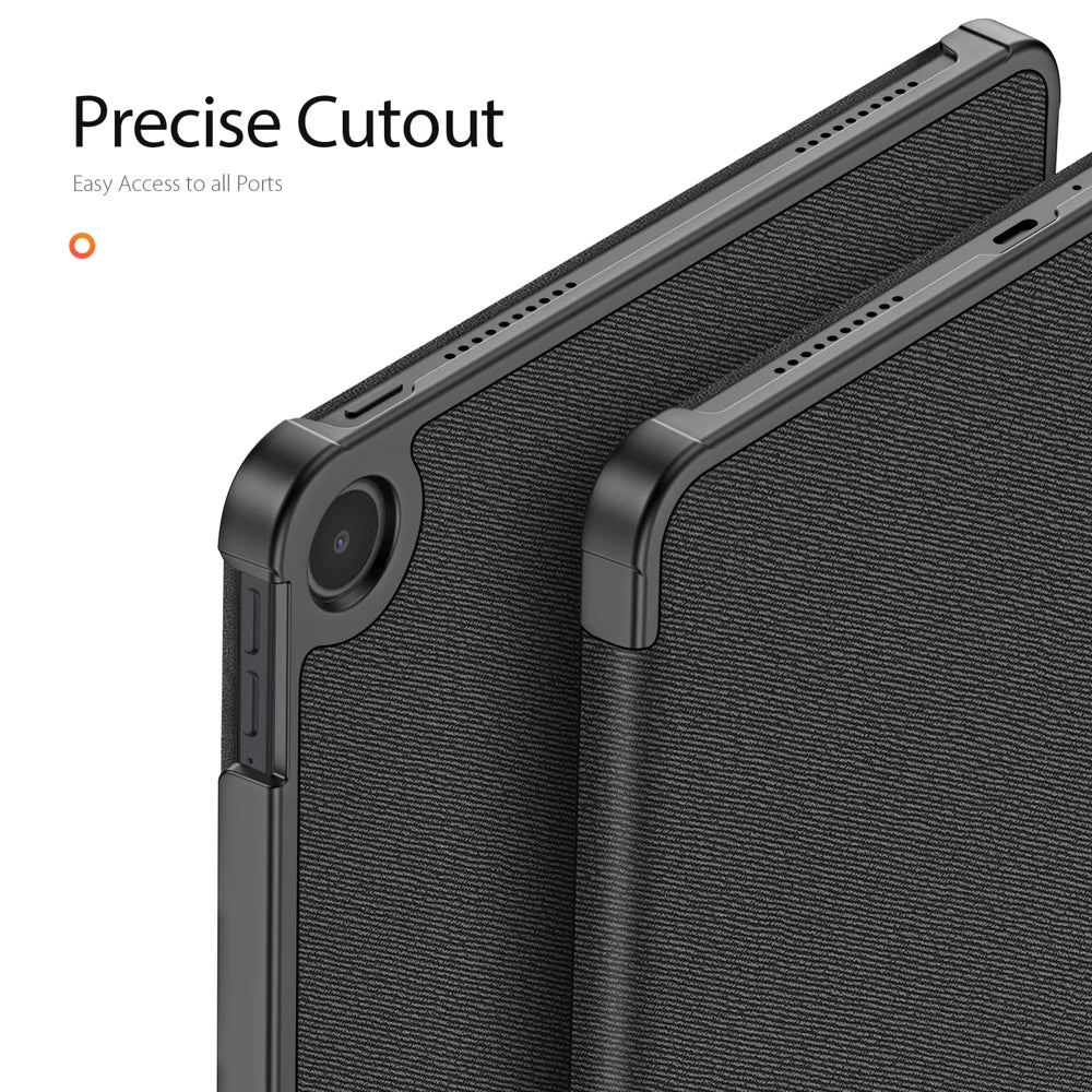 DUX DUCIS For OnePlus Pad Go 2 Case  Domo Series Tri-fold Stand PU Leather Tablet Cover - Black - 4