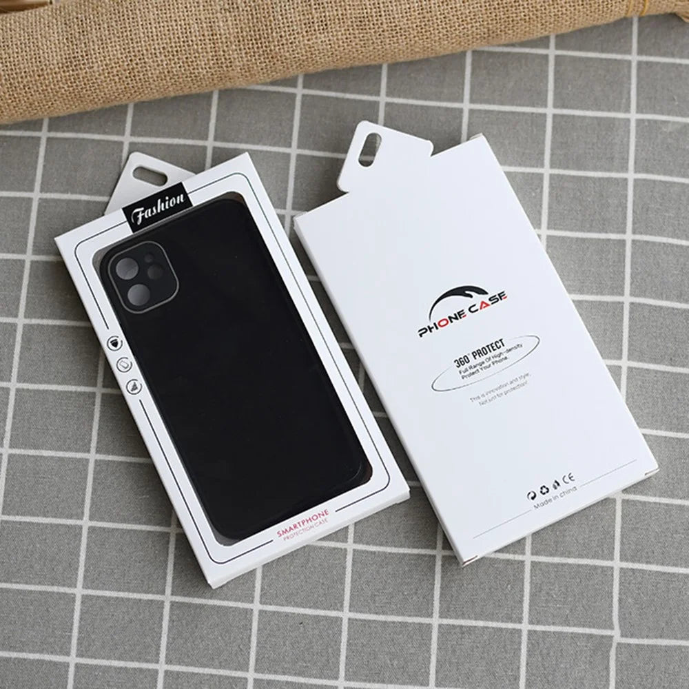 18 x 10 x 1.5cm Packaging Box with Blister Inner Tray Hanging Hook Display Window Phone Case Package - White - 5