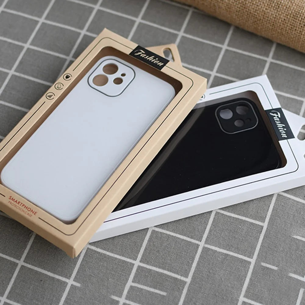 18 x 10 x 1.5cm Packaging Box with Blister Inner Tray Hanging Hook Display Window Phone Case Package - White - 7