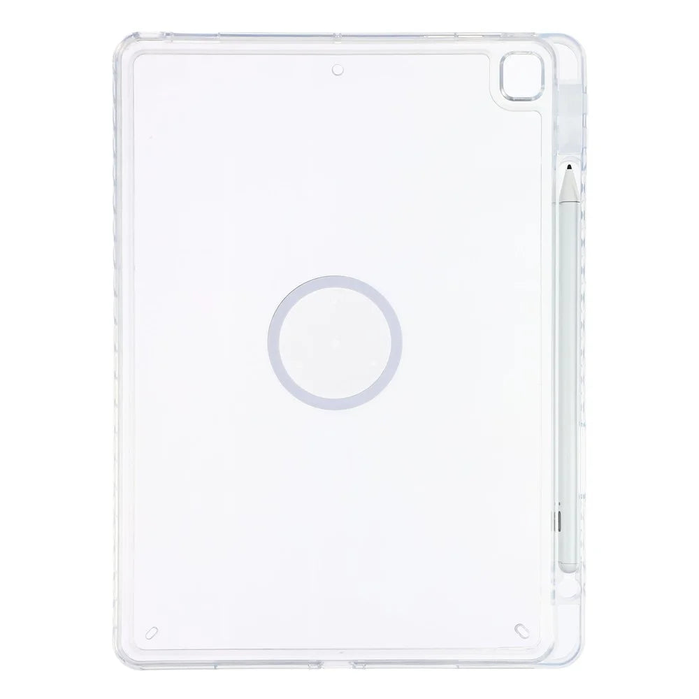 Tablet Case for iPad 10.2 (2021)  /  (2020)  /  (2019) Transparent Magnetic Cover with Pencil Slot Shockproof TPC + PC Shell - Transparent - 3