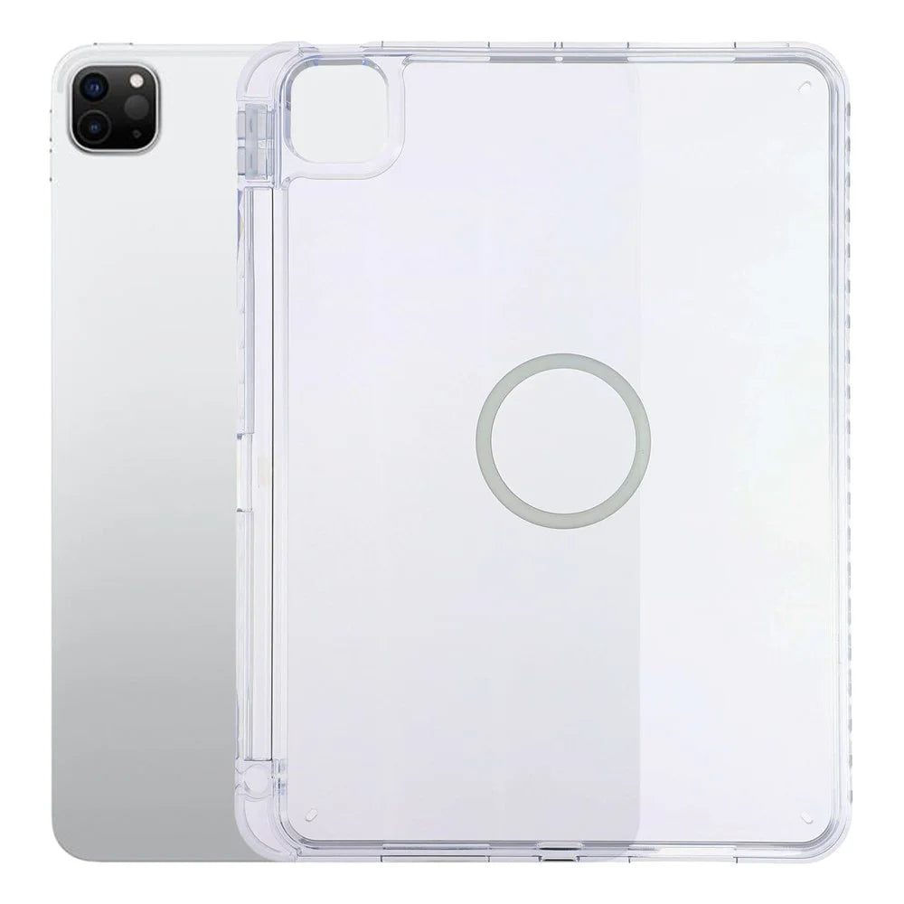 Tablet Case for iPad Pro 11 (2025)  /  (2024) Transparent Magnetic Cover with Pencil Slot Shockproof TPC + PC Shell - Transparent - 1