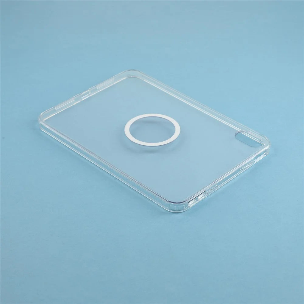 Tablet Case for iPad mini (2024)  /  (2021) Matte Transparent Magnetic Back Panel TPU + PC Cover - Transparent - 5