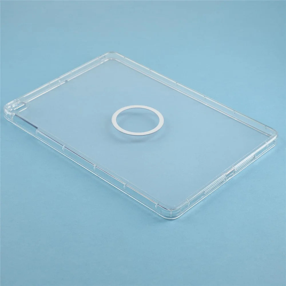 Tablet Case for iPad 10.2 (2021)  /  (2020)  /  (2019) Matte Transparent Magnetic Back Panel TPU + PC Cover - Transparent - 4